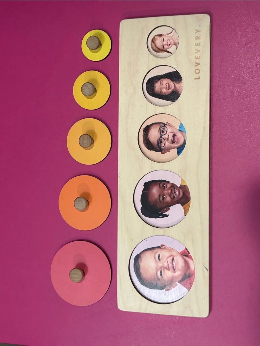 Lovevery Circle of Friends Puzzle from The Babbler Play Kit Ages 1+ Wood Puzzle